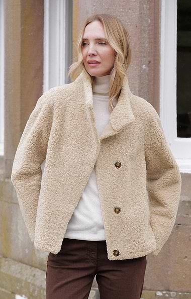 Ladies Rino & Pelle Funnel Teddy Jacket