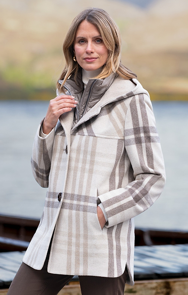 Ladies Quilt-Lined Wool-Rich Coat