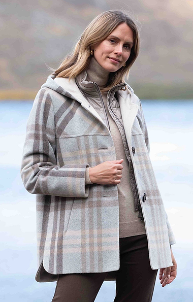Ladies Quilt-Lined Wool-Rich Coat