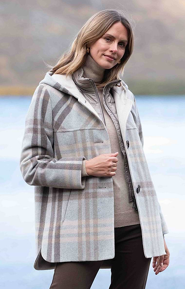 Ladies Quilt-Lined Wool-Rich Coat