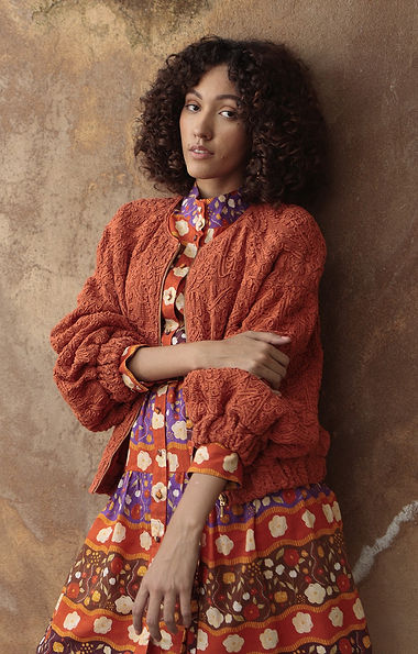 Ladies Emily Lovelock Emelia Textured Embroidered Jacket