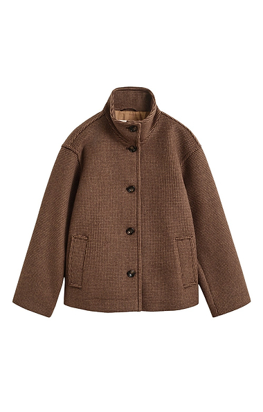 Ladies Gant Checked Wool Blend Jacket