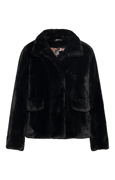 Ladies Barbara Lebek Faux Fur Short Coat