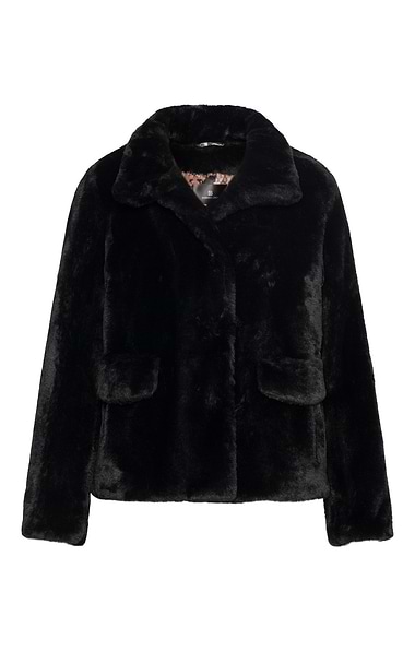 Ladies Barbara Lebek Faux Fur Short Coat