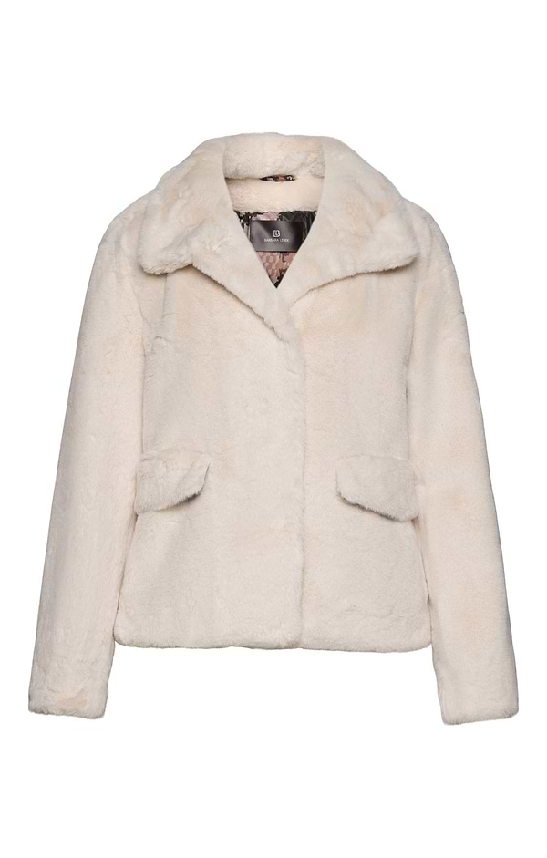 Ladies Barbara Lebek Faux Fur Short Coat