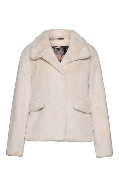 Ladies Barbara Lebek Faux Fur Short Coat