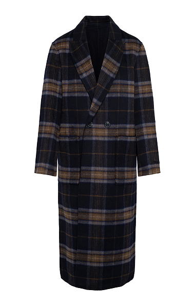 Ladies Rino & Pelle Reversible Wool Rich Longline Coat