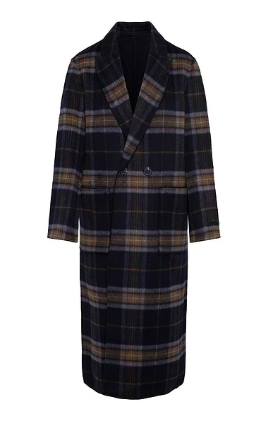 Ladies Rino & Pelle Reversible Wool Rich Longline Coat