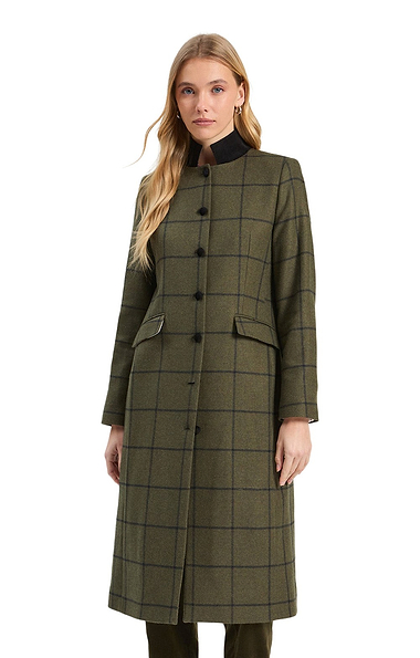 Ladies Vilagallo Wool Rich Check Coat