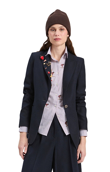 Ladies Vilagallo Wool Rich Pin Detail Blazer