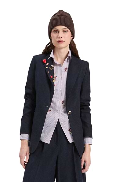 Ladies Vilagallo Wool Rich Pin Detail Blazer