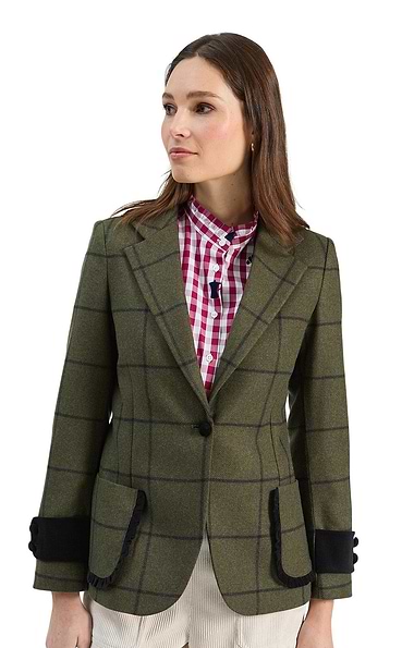 Ladies Vilagallo Wool Rich Check Blazer