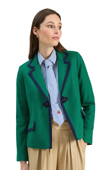 Ladies Vilagallo Tweed Scallop Detail Jacket