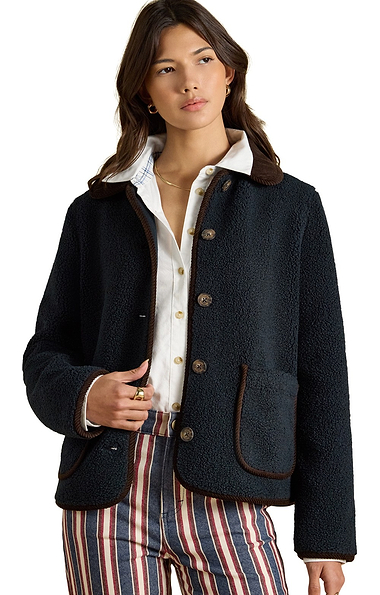 Ladies Joules Sadie Short Borg Fleece