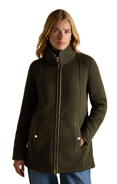 Ladies Joules Heritage Longline Fleece Jacket