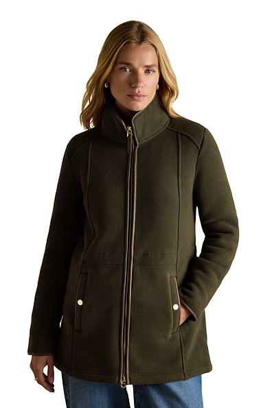 Ladies Joules Heritage Longline Fleece Jacket