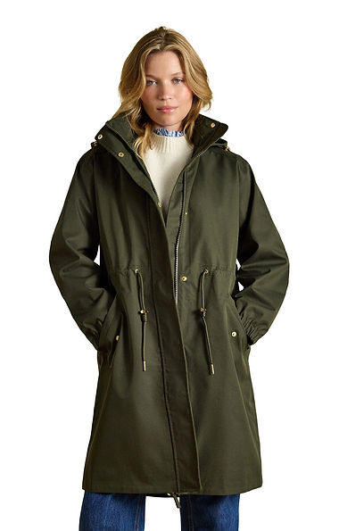 Ladies Joules Stormwell Waterproof Longline Raincoat