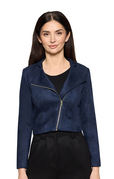 Ladies Betty & Co Faux Suede Biker Jacket