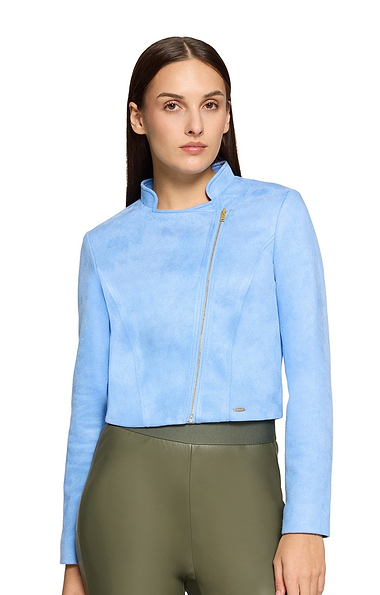 Ladies Betty & Co Faux Suede Biker Jacket