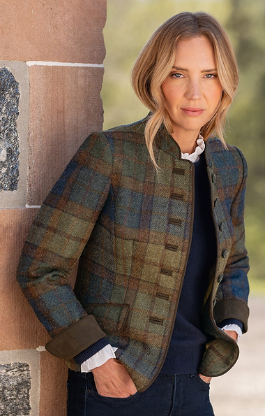 Ladies Tweed Linda Tipped Jacket