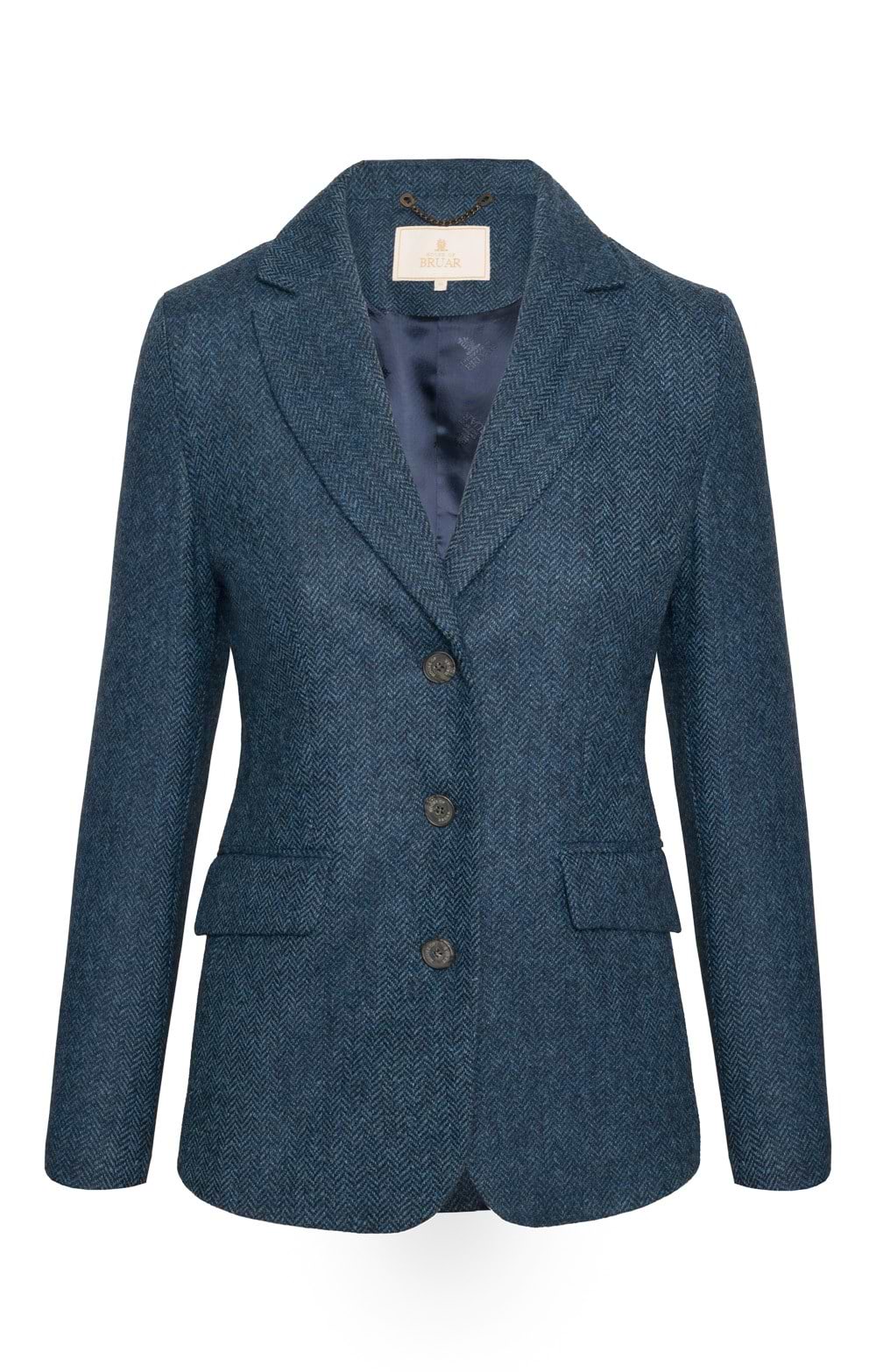 Ladies British Tweed Hacking Jacket, Blue House of Bruar