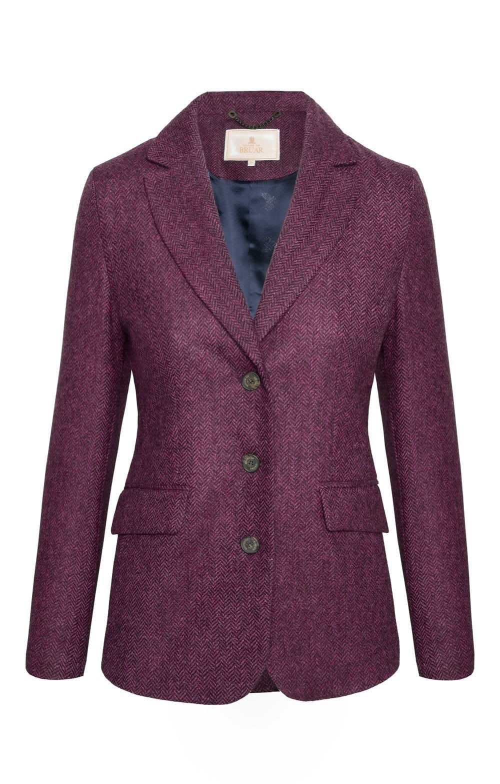 Ladies British Tweed Hacking Jacket, Purple House of Bruar
