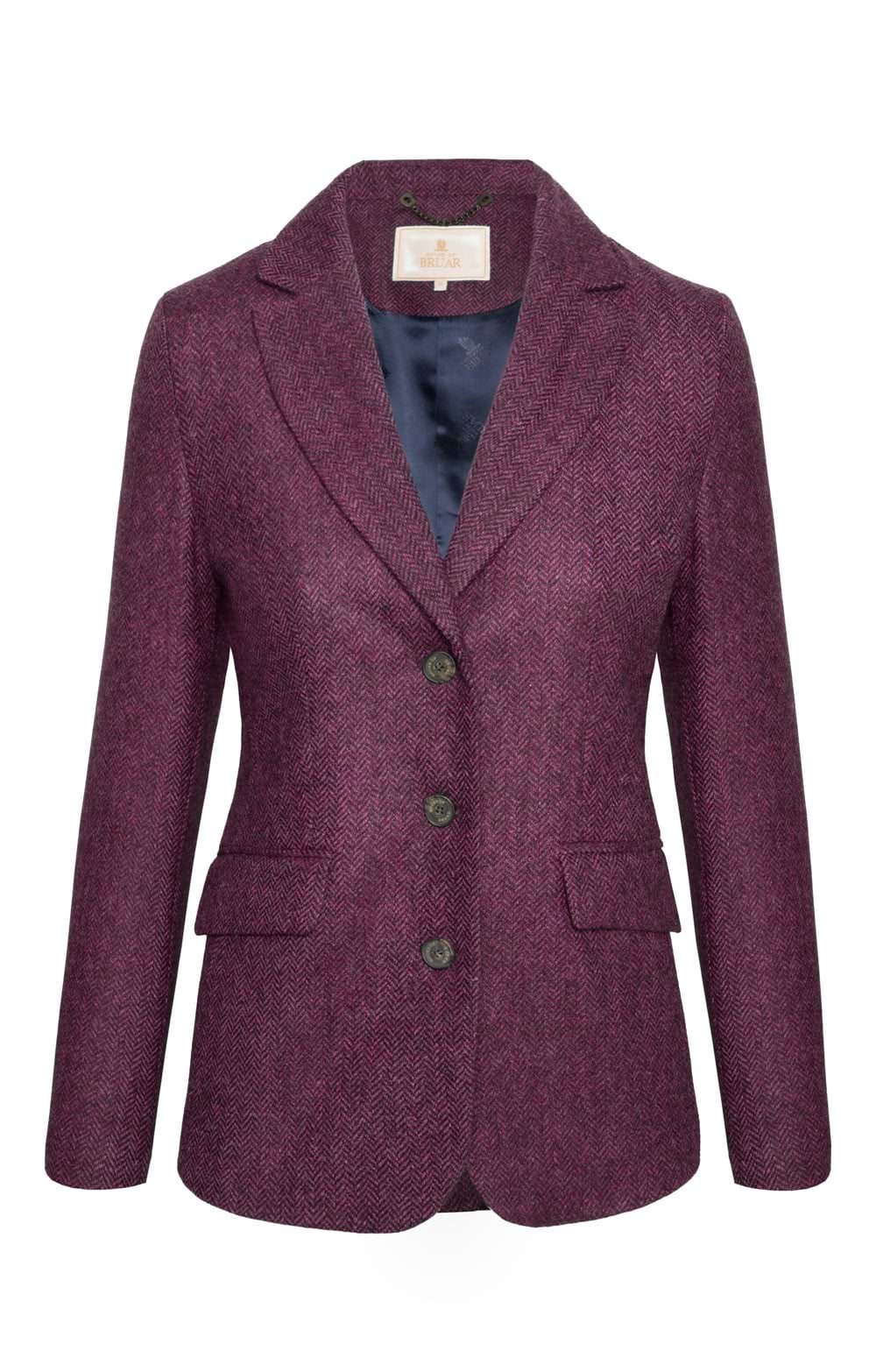 Ladies British Tweed Hacking Jacket, Purple House of Bruar