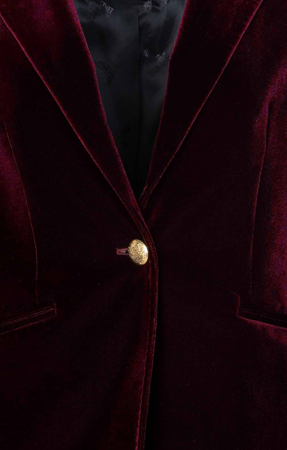 Ladies Velvet Single Breasted Blazer, Red House of Bruar