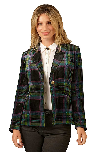Ladies Velvet Single Breasted Blazer