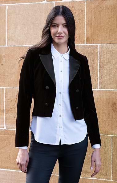 Ladies Velvet Tuxedo Jacket
