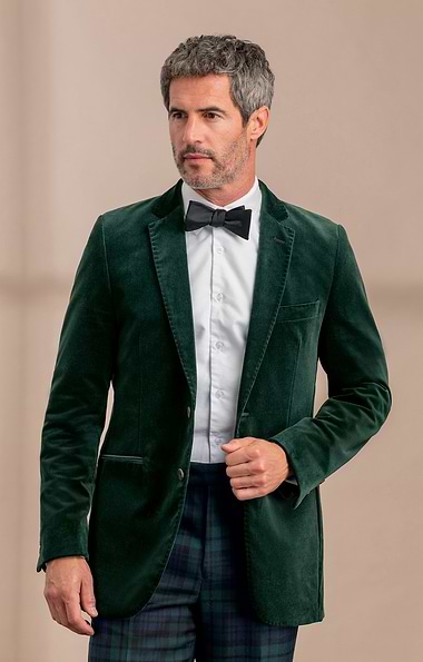 Men's Single Breasted Velvet Jacket