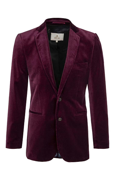 Men's Single Breasted Velvet Jacket