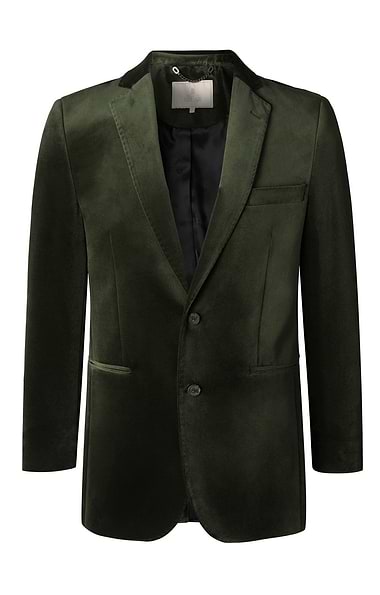 Men's Single Breasted Velvet Jacket