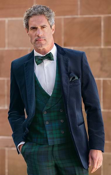 Men's Single Breasted Velvet Jacket