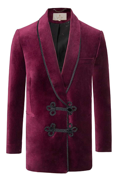 Men's Double Breasted Velvet Jacket