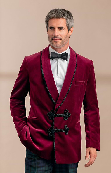 Men's Double Breasted Velvet Jacket
