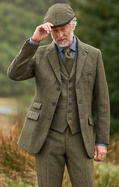 Men's Saxony Tweed Hacking Jacket
