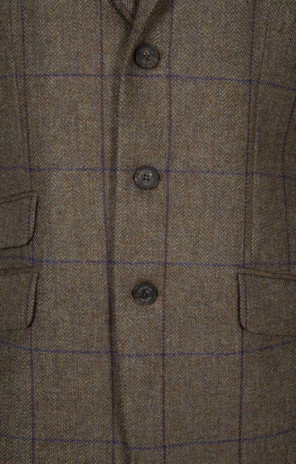 Men's Saxony Tweed Hacking Jacket, Green - House of Bruar