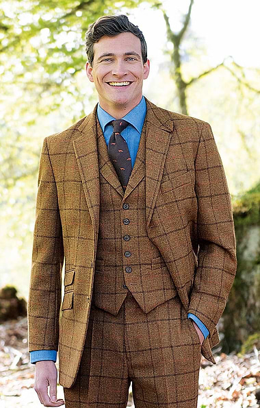 Men's Saxony Tweed Single Breasted Waistcoat