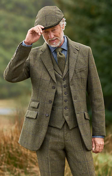 Men's Saxony Tweed Single Breasted Waistcoat