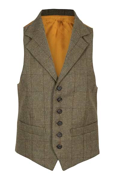Men's Saxony Tweed Single Breasted Waistcoat