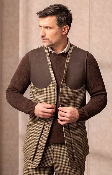 Men's British Saxony Tweed Shooting Waistcoat