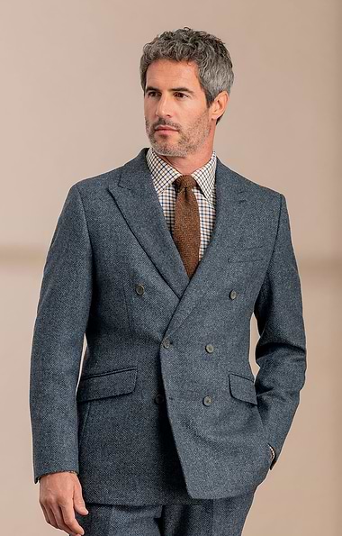 Men's Tweed Double Breasted Jacket