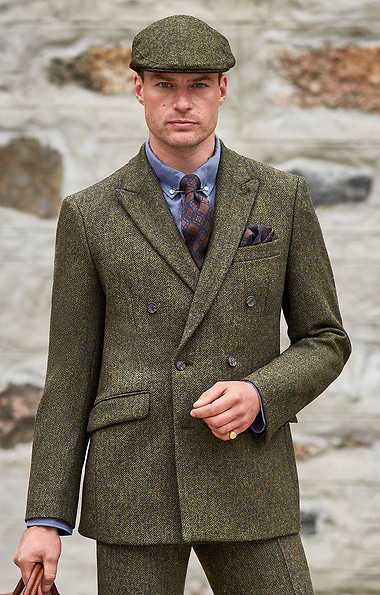 Men's Tweed Double Breasted Jacket
