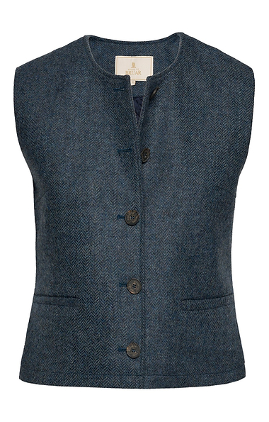 Ladies British Tweed Crew Neck Gilet