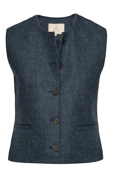 Ladies British Tweed Crew Neck Gilet