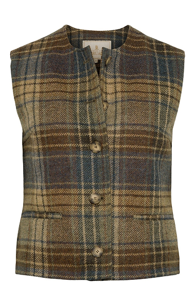 Ladies British Tweed Crew Neck Gilet