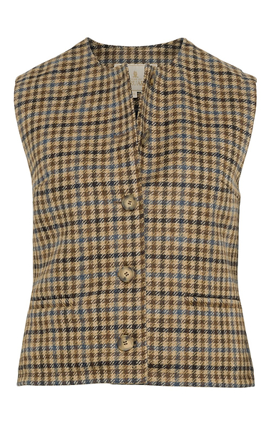Ladies British Tweed Crew Neck Gilet