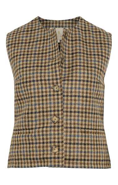 Ladies British Tweed Crew Neck Gilet