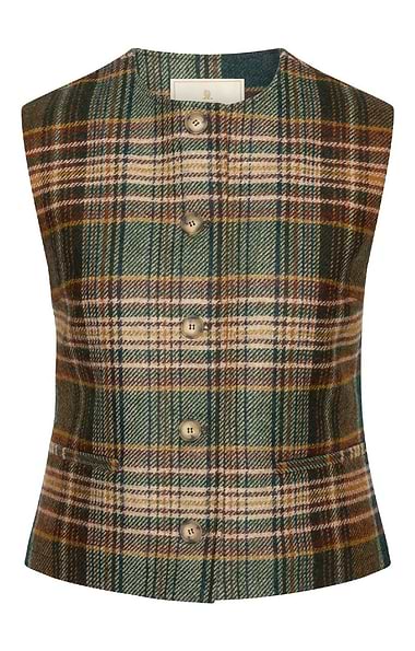 Ladies British Tweed Crew Neck Gilet